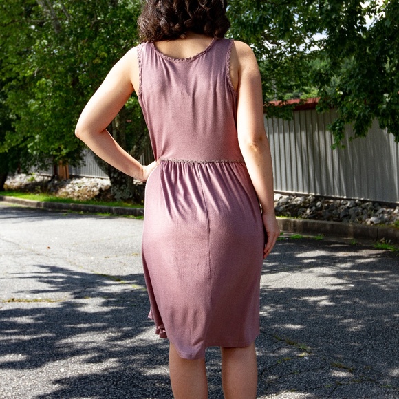 Kori America | Dusty Rose Flowy Relaxed Fit Dress - Picture 3 of 4